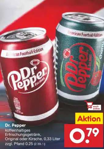 Netto Marken-Discount Dr. Pepper koffeinhaltiges Angebot