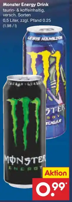 Netto Marken-Discount Monster Energy Drink Angebot