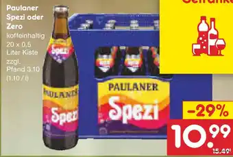 Netto Marken-Discount Paulaner Spezi oder Zero Angebot