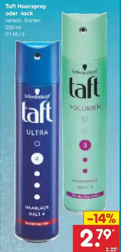 Netto Marken-Discount Taft Haarspray oder -lack Angebot