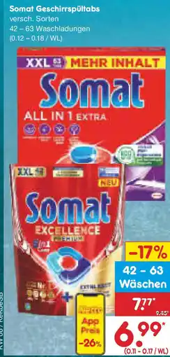 Netto Marken-Discount Somat Geschirrspültabs Angebot