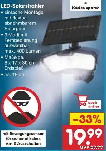 Netto Marken-Discount LED-Solarstrahler Angebot