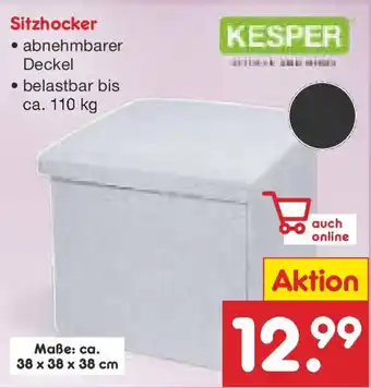 Netto Marken-Discount KESPER Sitzhocker Angebot