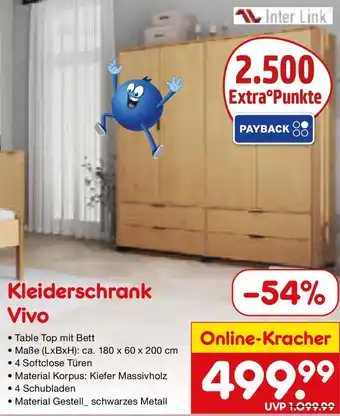 Netto Marken-Discount Inter Link Kleiderschrank Vivo Angebot