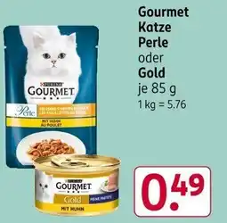 Rossmann Gourmet Katze Perle oder Gold Angebot