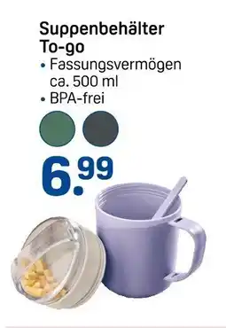 Rossmann Suppenbehälter To-go Angebot