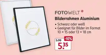 Rossmann FOTOWELT Bilderrahmen Aluminium Angebot