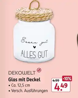 Rossmann Glas mit Deckel Angebot