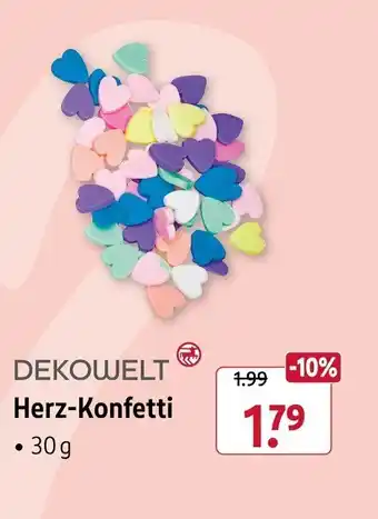 Rossmann DEKOWELT Herz-Konfetti Angebot