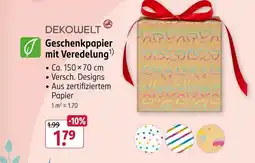 Rossmann DEKOWELT Geschenkpapier mit Veredelung¹) Angebot