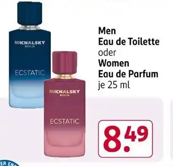 Rossmann Men Eau de Toilette oder Women Eau de Parfum Angebot