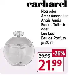 Rossmann Noa oder Amor Amor oder Anais Anais Eau de Toilette Angebot