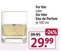 Rossmann For Her oder For Him Eau de Parfum Angebot