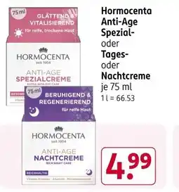 Rossmann Hormocenta Anti-Age Spezial- oder Tages- oder Nachtcreme Angebot