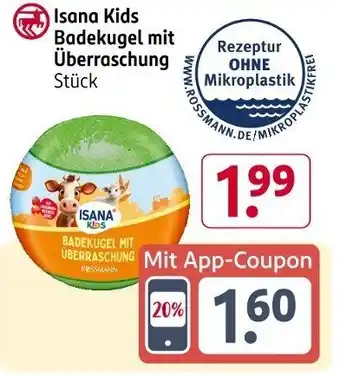 Rossmann Isana Kids Badekugel mit Überraschung Angebot