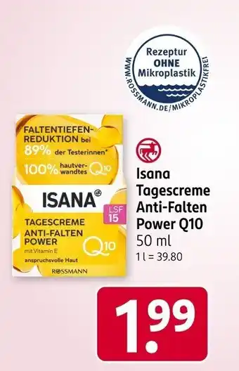 Rossmann Isana Tagescreme LSF Anti-Falten Angebot