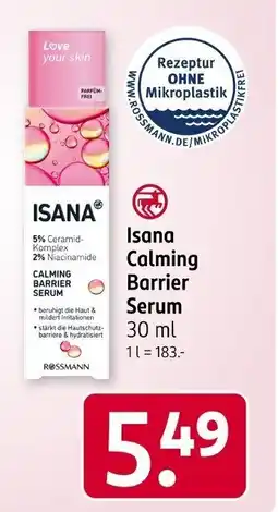 Rossmann Isana Calming Barrier Serum Angebot