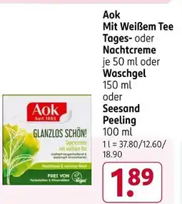 Rossmann Aok mit weißem Tee  Tee Tages- oder Nachtcreme Angebot