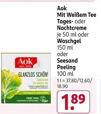 Rossmann Aok mit weißem Tee  Tee Tages- oder Nachtcreme Angebot