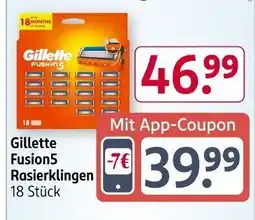 Rossmann Gillette Fusion5 Rasierklingen Angebot