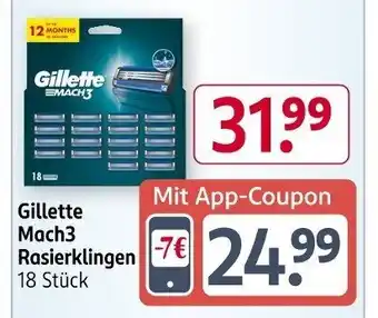 Rossmann Gillette Mach3 Rasierklingen 1 Angebot