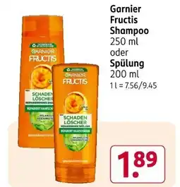 Rossmann Garnier Fructis Shampoo 250 ml oder Angebot