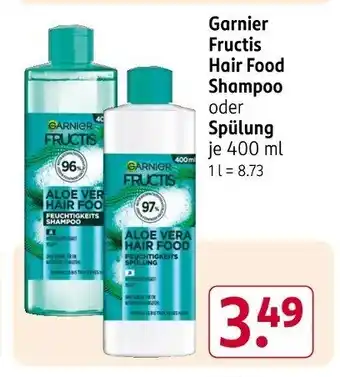 Rossmann Garnier Fructis Hair Food Shampoo oder Spülung Angebot