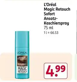 Rossmann L'Oréal Magic Retouch Sofort Ansatz- Kaschierspray Angebot