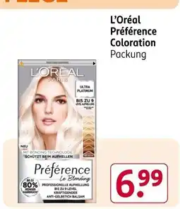 Rossmann L'Oréal Préférence Coloration Packung Angebot