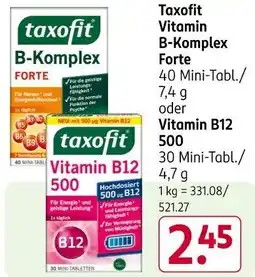 Rossmann Taxofit Vitamin B-Komplex Forte Angebot