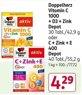 Rossmann Doppelherz Vitamin C 1000 Angebot