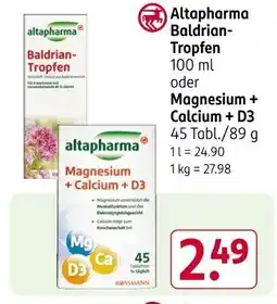 Rossmann Altapharma Baldrian- Tropfen Angebot