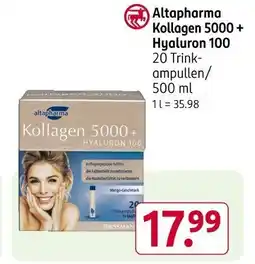 Rossmann Altapharma Kollagen 5000 + Hyaluron 100 Angebot