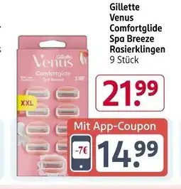 Rossmann Gillette Venus Comfortglide Spa Breeze Rasierklingen Angebot