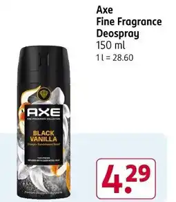 Rossmann Axe Fine Fragrance Deospray Angebot