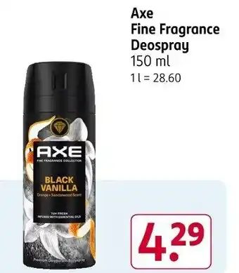 Rossmann Axe Fine Fragrance Deospray Angebot