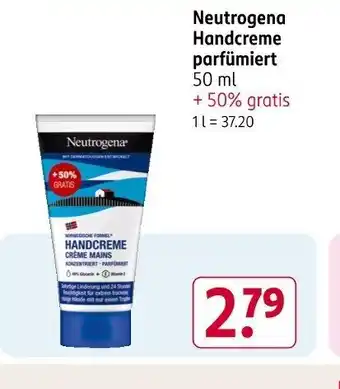 Rossmann Neutrogena Handcreme parfümiert Angebot