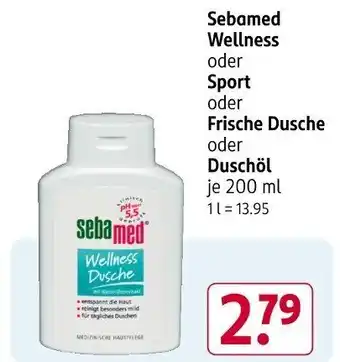 Rossmann Sebamed Wellness oder Sport oder Frische Dusche Angebot