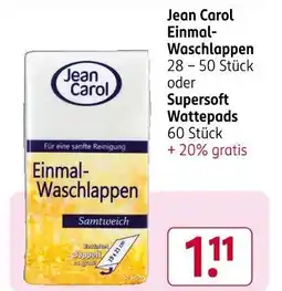 Rossmann Jean Carol Einmal- Waschlappen Angebot