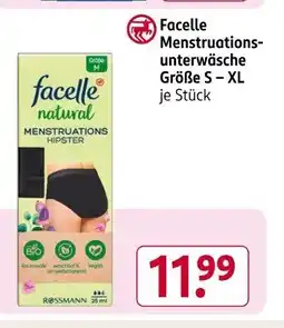 Rossmann Facelle Menstruations- unterwäsche Angebot