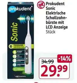 Rossmann Prokudent Sonic Elektrische Schallzahn- bürste mit LCD Anzeige Angebot