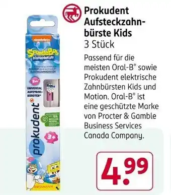 Rossmann Prokudent Aufsteckzahn- bürste Kids Angebot