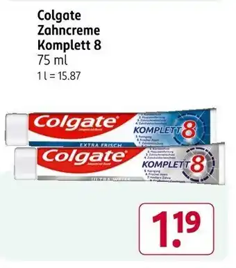 Rossmann Colgate Zahncreme Komplett 8 Angebot