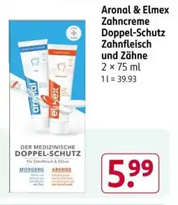 Rossmann Aronal & Elmex Zahncreme Doppel-Schutz Zahnfleisch und Zähne Angebot