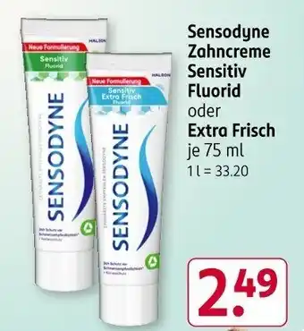 Rossmann Sensodyne Zahncreme Sensitiv Fluorid Angebot