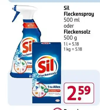 Rossmann Sil Fleckenspray Angebot