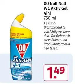 Rossmann 00 Null Null WC Aktiv Gel 4in1 Angebot