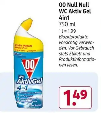 Rossmann 00 Null Null WC Aktiv Gel 4in1 Angebot