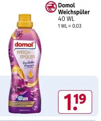 Rossmann Domol Weichspüler Angebot