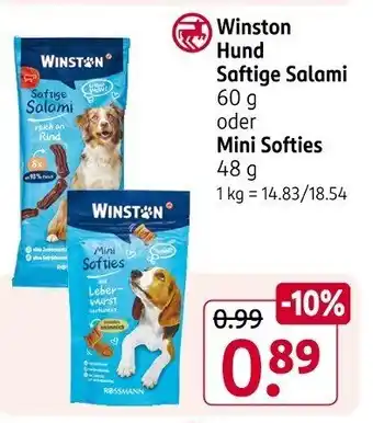 Rossmann Winston Hund Saftige Salami Angebot